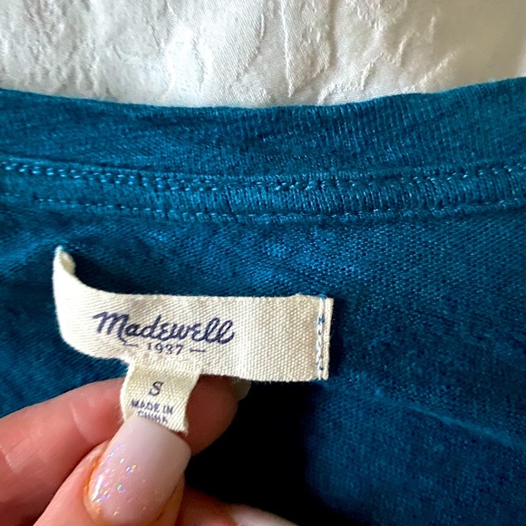 Madewell Washable Linen Tee - small - Picture 2 of 3